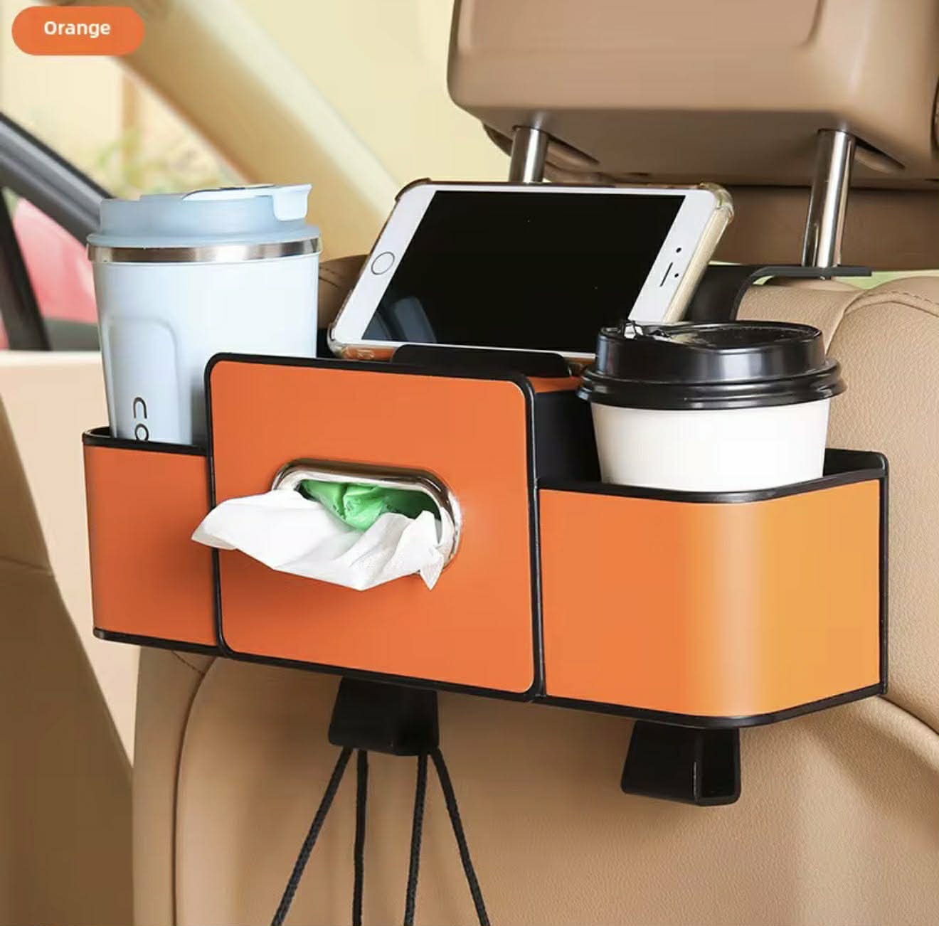 Organisateur de Voiture Multifonction – Plateau & Support Boissons